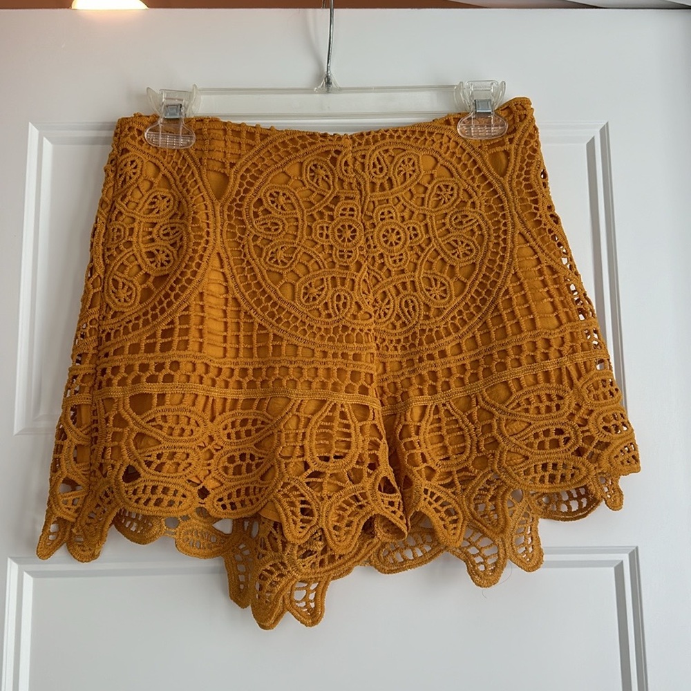 Mustard yellow shorts